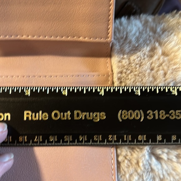 Like New- Never Used Aimee Kestenberg Pastel Pink Vegan Leather-Gold Zipper - Picture 4 of 5